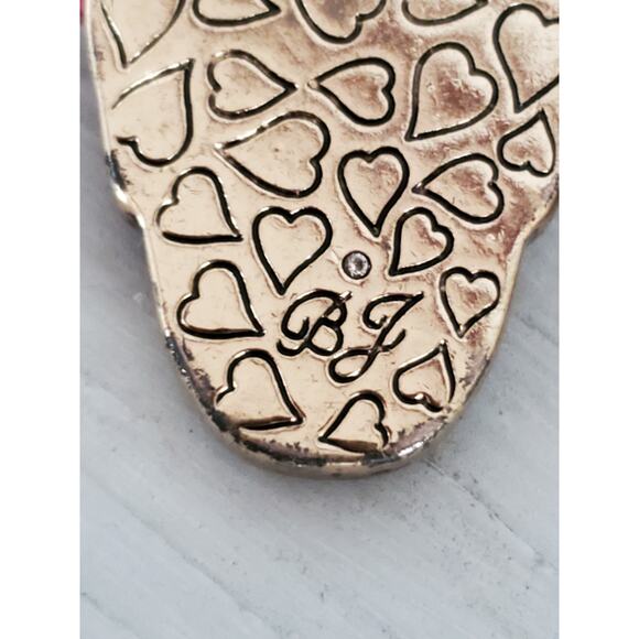 Betsey Johnson Floral Skull Dangle Earrings - Picture 5 of 7